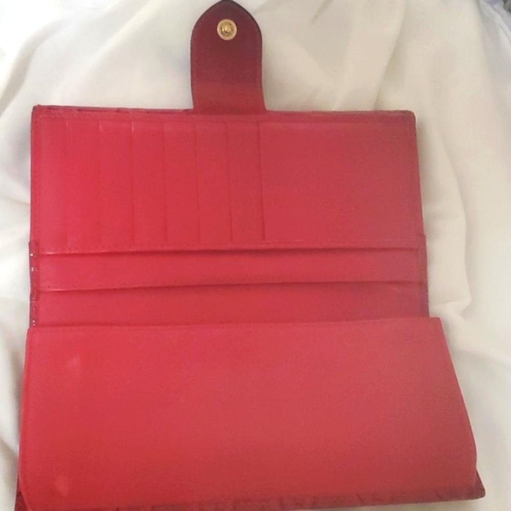 GUCCI Red Gid Heart long patent leather Wallet ♥️ Authentic - Picture 4 of 12